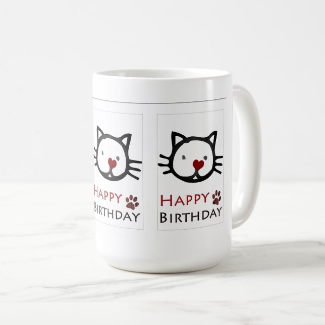 Taza De Café Papeles de gato blancos para gatos (Anverso derecho)