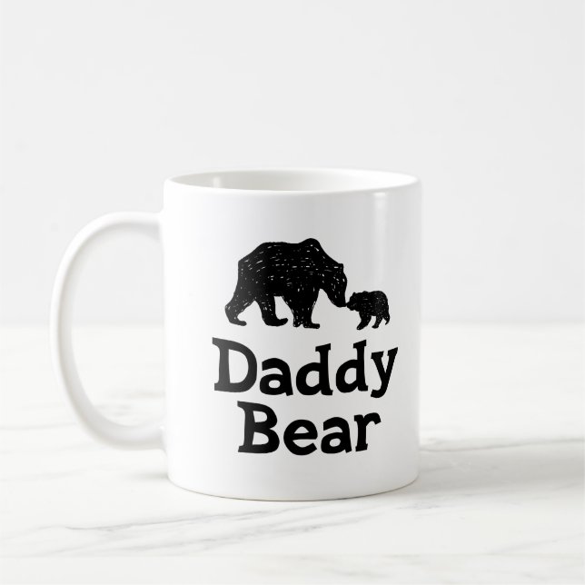 Taza De Café Papi Bear Padres Día Papá Regalo (Izquierda)