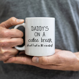 Taza De Café Papi Coffee Break Funny Mug para papá