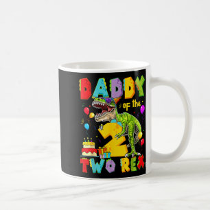 Taza De Café Papi de los dos rex niño de 2 años cumpleaños dino