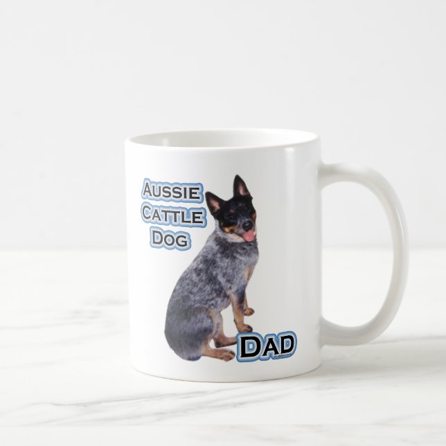 Taza De Café Papi de perro de ganado australiano 4 (Derecha)