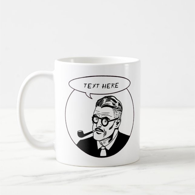 Taza De Café Papi dice "Texto Personalizar" (Izquierda)