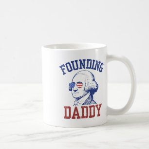 Taza De Café Papi Fundador George Washington Funny 4 De Julio