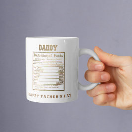 Taza De Café Papi Hechos Nutricionales Día del Padre
