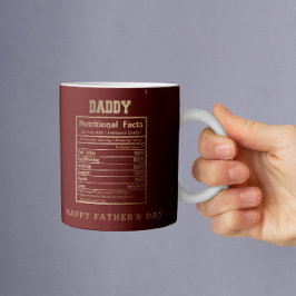 Taza De Café Papi: Hechos nutricionales: tazón del café del día