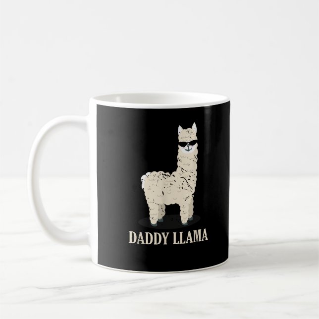 Taza De Café Papi Llama Alpaca Divertido amante Animal (Izquierda)