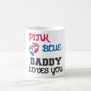Taza De Café Papi rosa o azul te ama