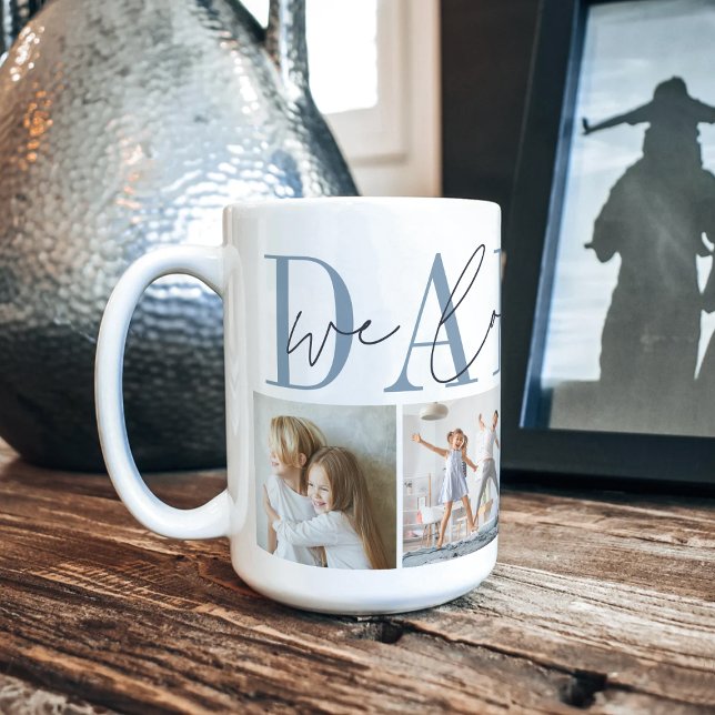 Taza De Café Papi te amamos por el Collage de fotos (Subido por el creador)