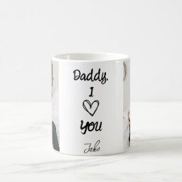 Taza De Café Papi, te amo | Mug de fotos personalizadas