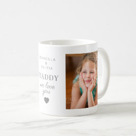 Taza De Café Papi te queremos 2 niños foto