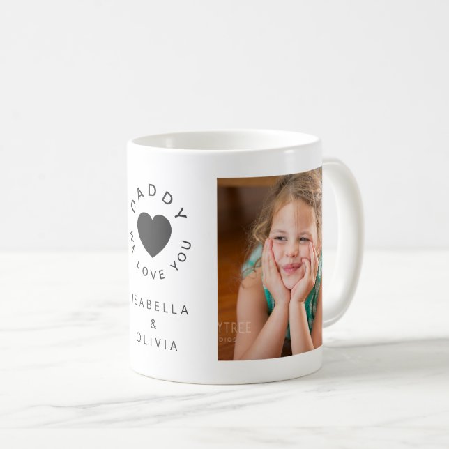 Taza De Café Papi te queremos corazón lindo 2 foto (Anverso derecho)