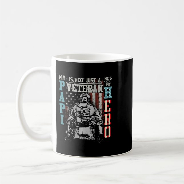 Taza De Café Papi Veterans Hero Regalo Para Veteranos (Izquierda)