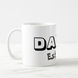 Taza De Café Papi w/Personalizable establece fecha de café Mug