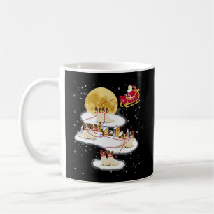 Taza De Café Papillon Dog Light Navidades Reindeo Árbol Xmas Gi