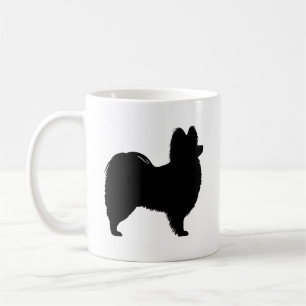 Taza De Café Papillon Perro Raza Silhouettes