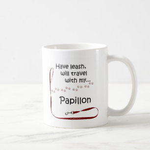 Taza De Café Papillon Travel Leash