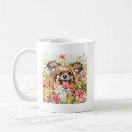 Taza De Café Papillon Watercolor Mug – Dog Lover Gift
