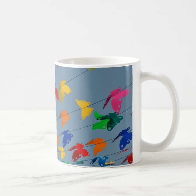 Taza De Café papillons multicolores (Derecha)