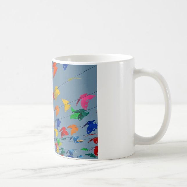 Taza De Café papillons multicolores (Derecha)