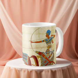 Taza De Café Papiro de los caballos del faraón Ramsés II del An