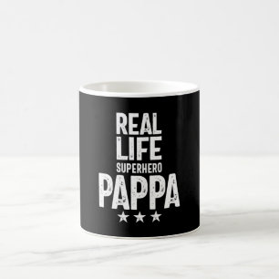 Taza De Café Pappa superhéroe de la vida real   Regalo de padre