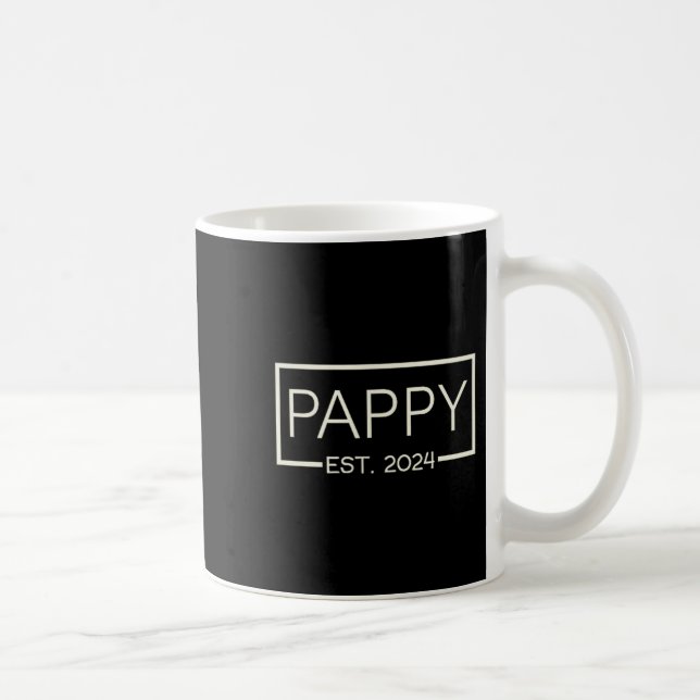 Taza De Café Pappy Est 2024 New Dad Father's Day Men Cket  (Derecha)