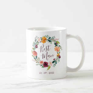 Taza De Café Paprika Burgundy mejor hombre Boda Mug