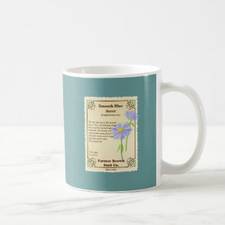 Taza De Café Paquete azul de la semilla del aster