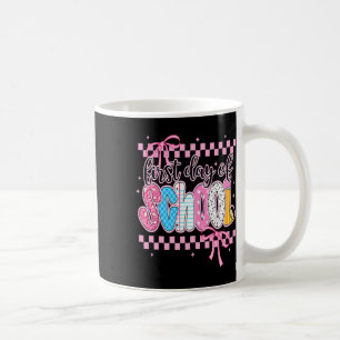 Taza De Café Paquete floral del primer día de clases para maest