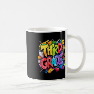 Taza De Café Paquete floral del primer día de tercer grado para