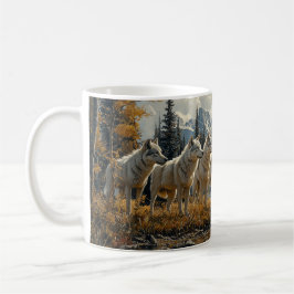 Taza De Café Paquete Wolf junto al lago