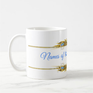 Taza De Café Paquetes reales de oro y plumas