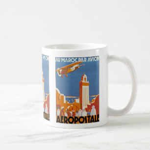 Taza De Café Par Avion de Maroc del Au