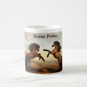 Taza De Café par de caballos salvajes