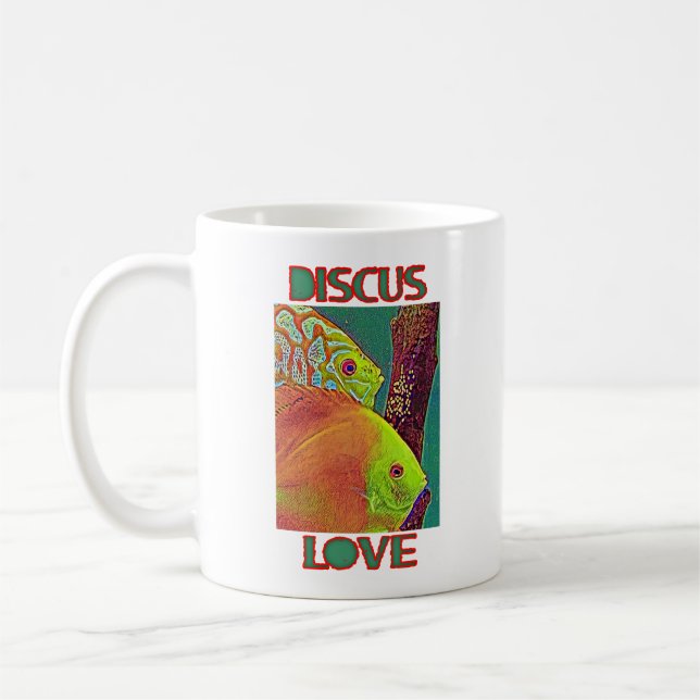 Taza De Café Par de peces Discus con huevos (Izquierda)