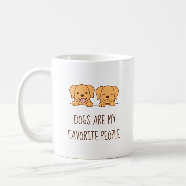 Taza De Café Par de Perros de Cute Labrador cita de búsqueda (Izquierda)