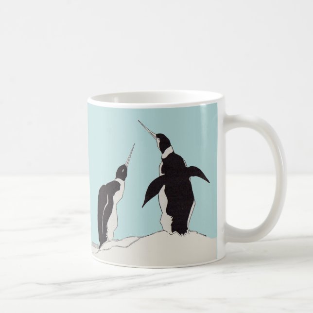 Taza De Café par de pingüinos (Derecha)