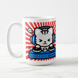 Taza de café para amante de la música anime de gat