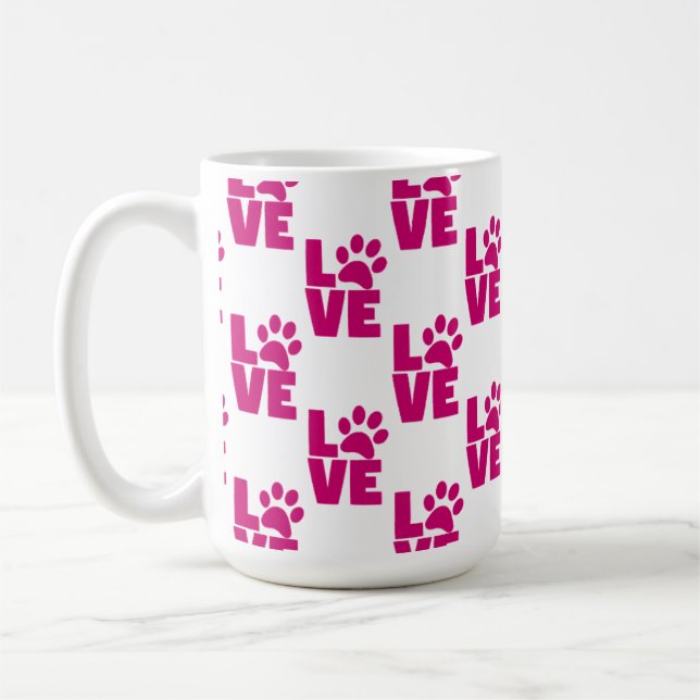Taza de café para amante de las mascotas lindas -  (Izquierda)