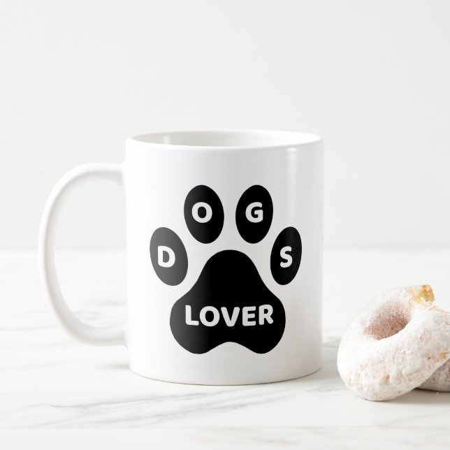Taza de café para amantes de los perros (Con donut)