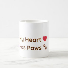 Taza de café para amantes de mascotas 'Mi corazón