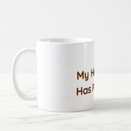 Taza de café para amantes de mascotas 'Mi corazón