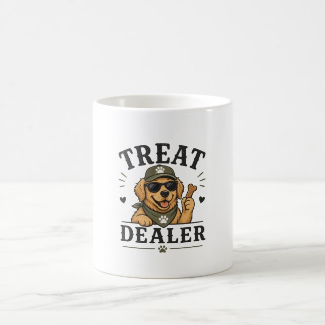 Taza de café para amantes de perros divertidos (Centro)