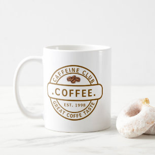 Taza de café para amantes del café con insignia vi