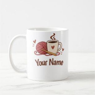 Taza de café para amantes del ganchillo