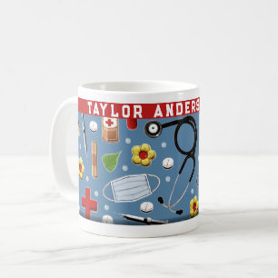 Taza de café para asistente médico