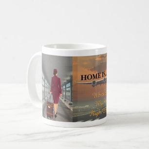 Taza de café para asistentes de vuelo y tripulació