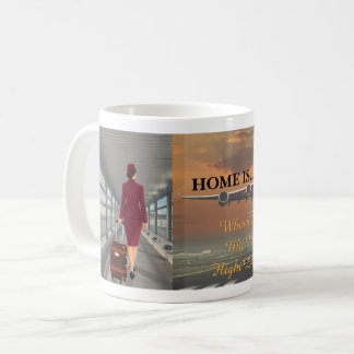 Taza de café para asistentes de vuelo y tripulació