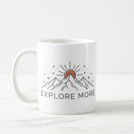 Taza de café para aventuras en la montaña Explora