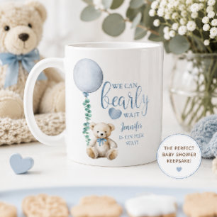 Taza de café para baby shower del oso de peluche a